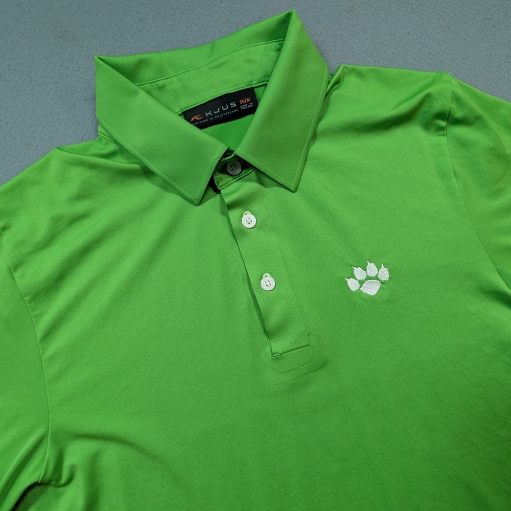 KJUS‎ Polo Shirt Mens Medium Green Short Sleeve Golf Performance 133-1A1-LK5